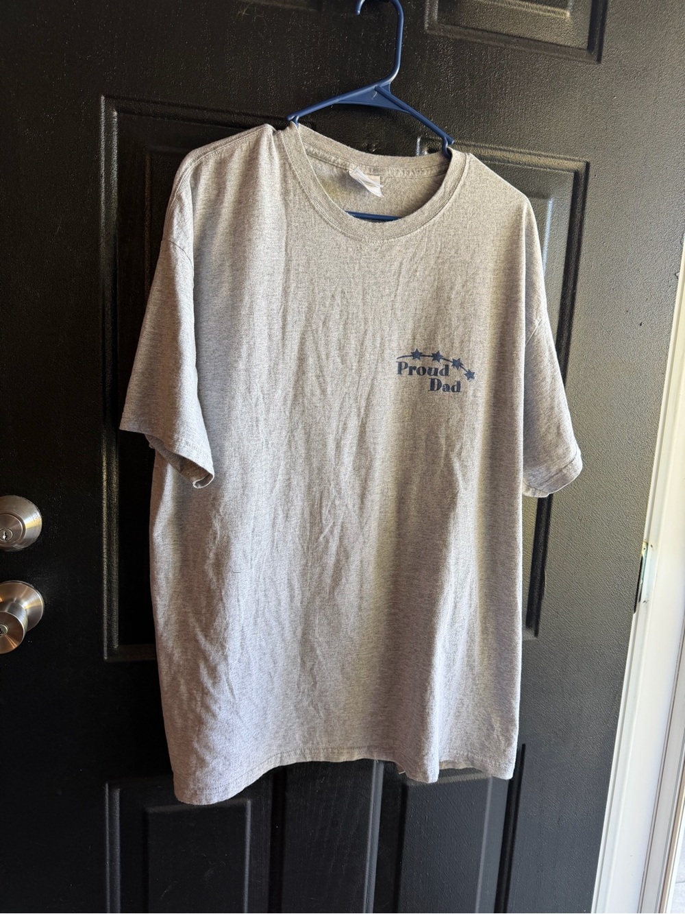 Hanes Gray 'Proud Dad' Short Sleeve T-Shirt